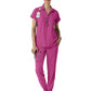 Women’s Two-Pocket Flex-n-Reach Collared Top - 6934 - Raspberry