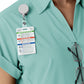 Women’s Two-Pocket Flex-n-Reach Collared Top - 6934 - Turquoise