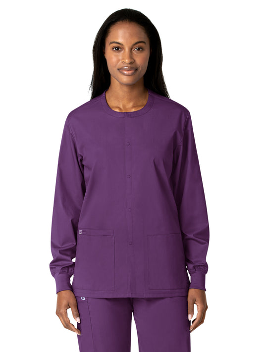 Unisex Five-Pocket Snap Front Jacket - 800 - Eggplant