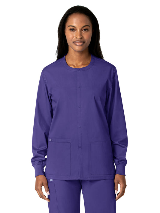 Unisex Five-Pocket Snap Front Jacket - 800 - Grape