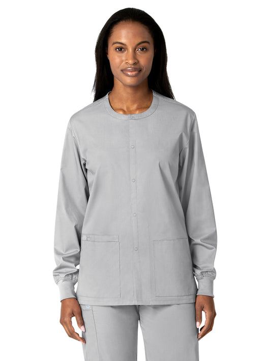Unisex Five-Pocket Snap Front Jacket - 800 - Grey