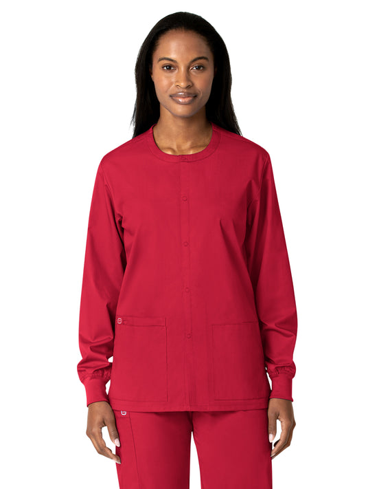 Unisex Five-Pocket Snap Front Jacket - 800 - Red