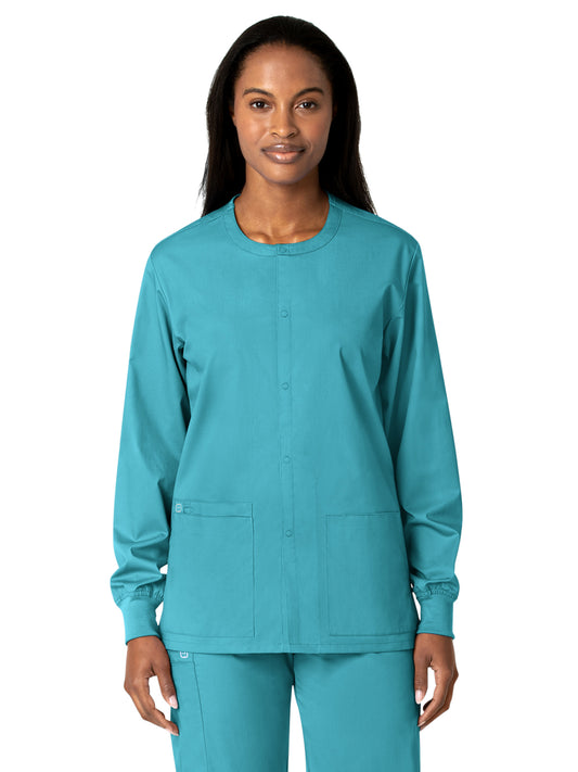 Unisex Five-Pocket Snap Front Jacket - 800 - Teal