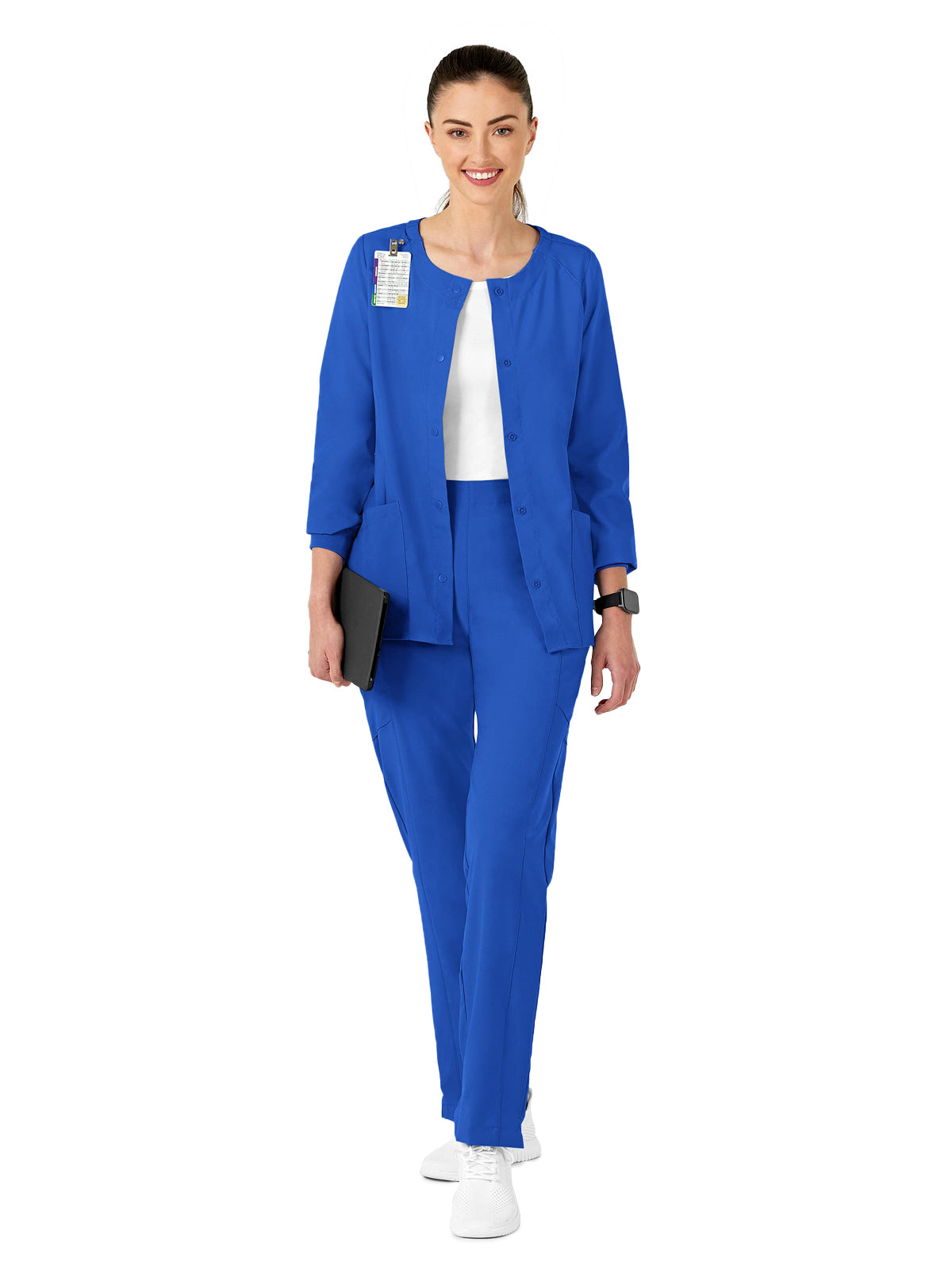 Women's Two-Pocket Crew Neck Jacket
