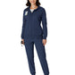 Knit Women’s Four-Pocket Zip Hoodie - 8159 - Navy