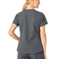 Women's Five-Pocket Modern Fit V-Neck Top - C12113 - Pewter