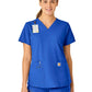 Women's Five-Pocket Modern Fit V-Neck Top - C12113 - Royal