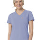 Women's Two-Pocket V-Neck Top - C12137 - Ceil Blue