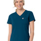 Women's Two-Pocket V-Neck Top - C12137 - Caribbean