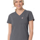 Women's Two-Pocket V-Neck Top - C12137 - Pewter