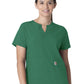 Women's Three-Pocket Modern Fit Notch Neck Top - C12213 - Hunter