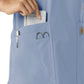 Women's Four-Pocket V-Neck Knit Panel Top - C12313 - Ceil Blue