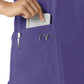 Women's Four-Pocket V-Neck Knit Panel Top - C12313 - Grape