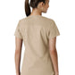 Women's Four-Pocket V-Neck Knit Panel Top - C12313 - Khaki