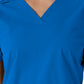 Women's Four-Pocket V-Neck Knit Panel Top - C12313 - Royal