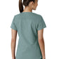 Women's Four-Pocket V-Neck Knit Panel Top - C12313 - Summer Blue