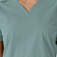 Women's Four-Pocket V-Neck Knit Panel Top - C12313 - Summer Blue