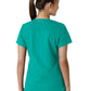 Women's Four-Pocket V-Neck Knit Panel Top - C12313 - Teal