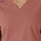 Women's Four-Pocket V-Neck Knit Panel Top - C12313 - Wildrose