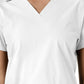 Women's Four-Pocket V-Neck Knit Panel Top - C12313 - White