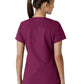 Women's Four-Pocket V-Neck Knit Panel Top - C12313 - Wine