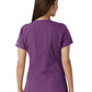 Women's Notch Neck Tunic Knit Panel Top - C12413 - Eggplant