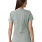 Women's Notch Neck Tunic Knit Panel Top - C12413 - Grey