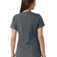 Women's Notch Neck Tunic Knit Panel Top - C12413 - Pewter