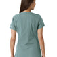 Women's Notch Neck Tunic Knit Panel Top - C12413 - Summer Blue