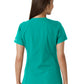 Women's Notch Neck Tunic Knit Panel Top - C12413 - Teal