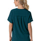 Women's Four-Pocket Oversized V-Neck Top - C13110 - Caribbean