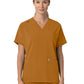 Women's Four-Pocket Oversized V-Neck Top - C13110 - Fox Brown