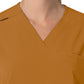 Women's Four-Pocket Oversized V-Neck Top - C13110 - Fox Brown