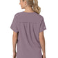 Women's Four-Pocket Oversized V-Neck Top - C13110 - Lavender Mist
