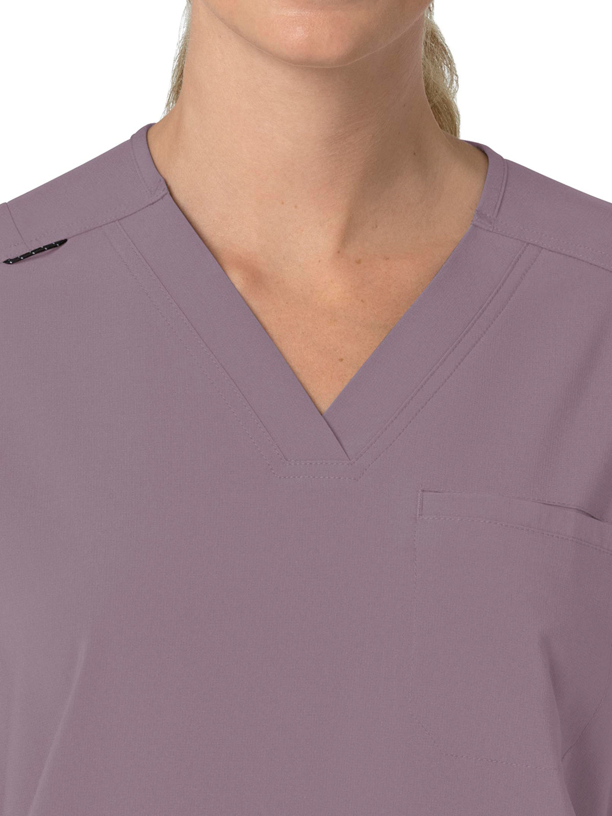 Women's Four-Pocket Oversized V-Neck Top - C13110 - Lavender Mist