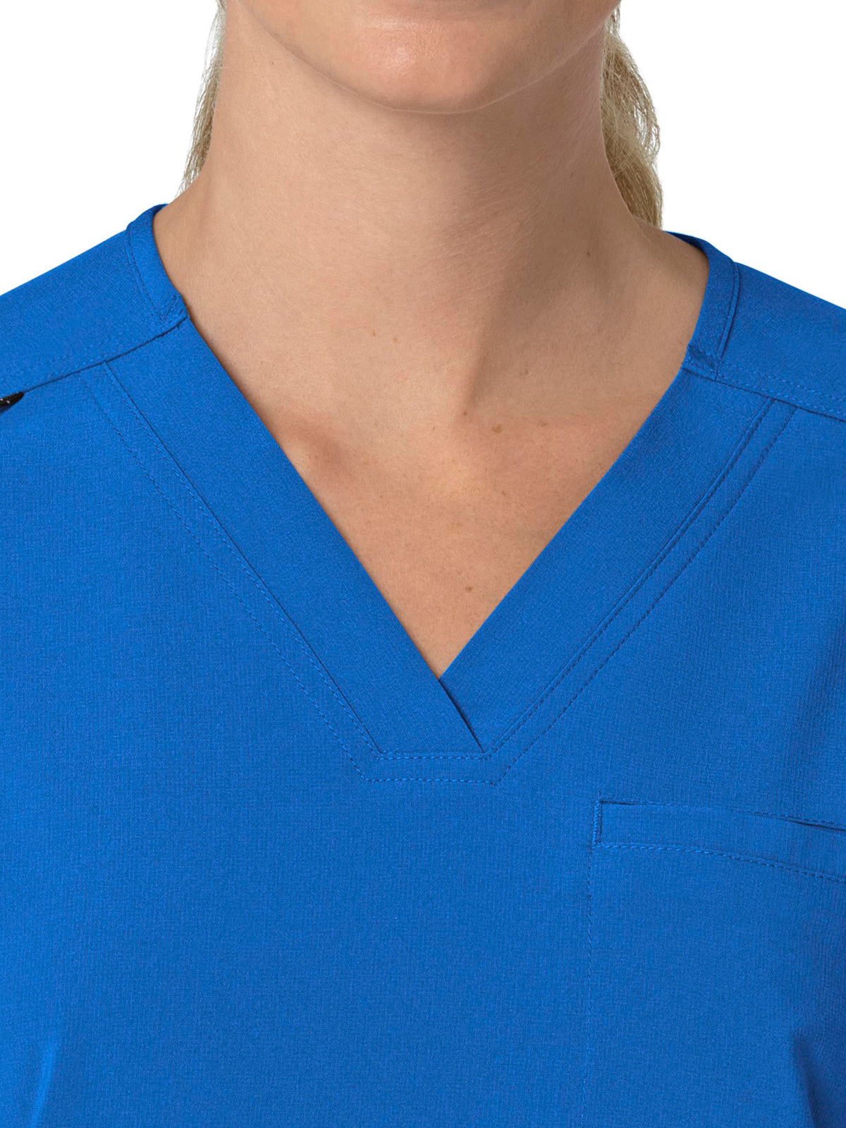 Women's Four-Pocket Oversized V-Neck Top - C13110 - Royal