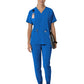 Women's Four-Pocket Oversized V-Neck Top - C13110 - Royal