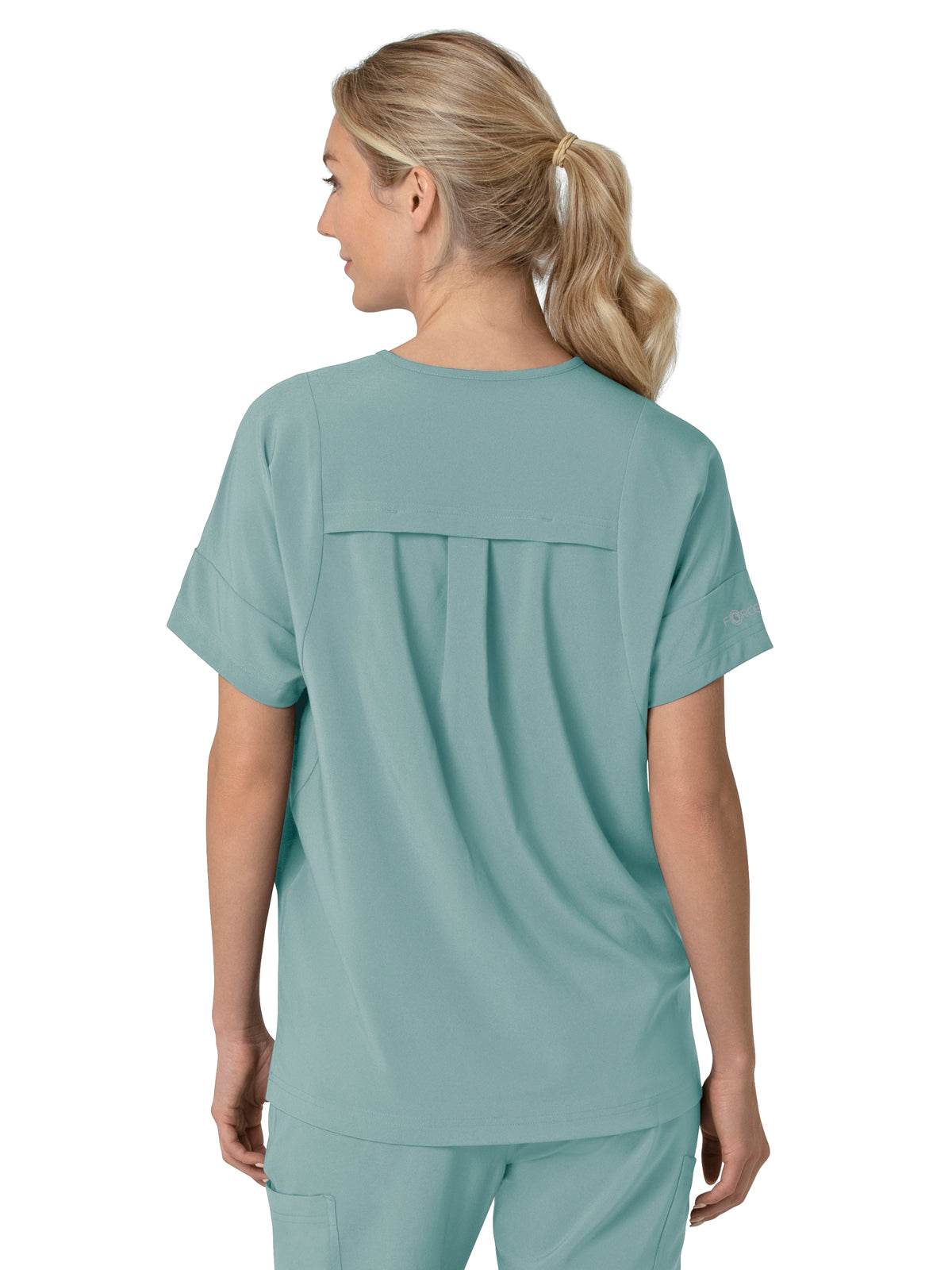 Women's Four-Pocket Oversized V-Neck Top - C13110 - Summer Blue
