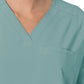 Women's Four-Pocket Oversized V-Neck Top - C13110 - Summer Blue