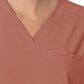 Women's Four-Pocket Oversized V-Neck Top - C13110 - Wildrose