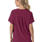 Women's Four-Pocket Oversized V-Neck Top - C13110 - Wine