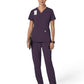 Women's Three-Pocket Flex Panel V-Neck Top - C13210 - Black Plum