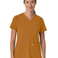 Women's Three-Pocket Flex Panel V-Neck Top - C13210 - Fox Brown