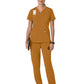 Women's Three-Pocket Flex Panel V-Neck Top - C13210 - Fox Brown