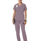 Women's Three-Pocket Flex Panel V-Neck Top - C13210 - Lavender Mist