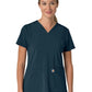 Women's Three-Pocket Flex Panel V-Neck Top - C13210 - Navy