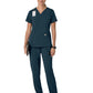 Women's Three-Pocket Flex Panel V-Neck Top - C13210 - Navy