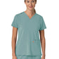 Women's Three-Pocket Flex Panel V-Neck Top - C13210 - Summer Blue
