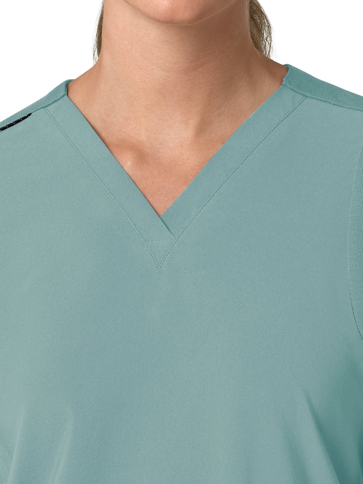 Women's Three-Pocket Flex Panel V-Neck Top - C13210 - Summer Blue