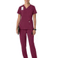 Women's Three-Pocket Flex Panel V-Neck Top - C13210 - Wine